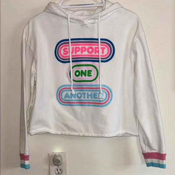 Target🎯Pride “Support One Another” Cropped Hoodie, Size S - Picture 2 of 13